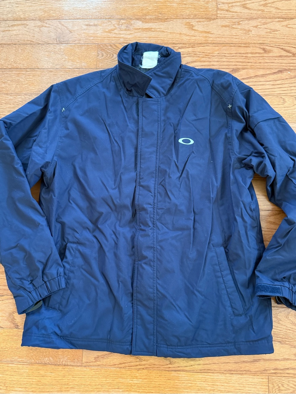 Vintage Oakley Snowboard Jacket Ski Mens LG Navy Technical Shell Jacket Skull